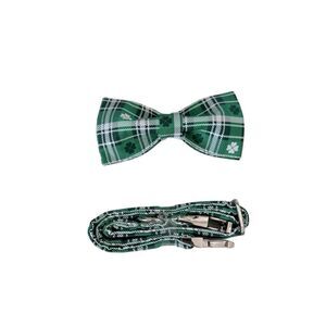 Lionet Paws Dog Bow Tie Adjustable Collar Green NWT